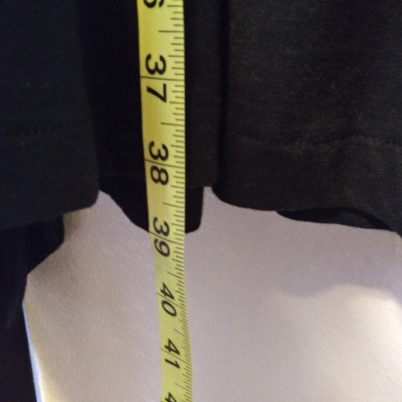 Black Dress with Belt and Short Sleeves and Ruffle Size XL - Picture 6 of 7